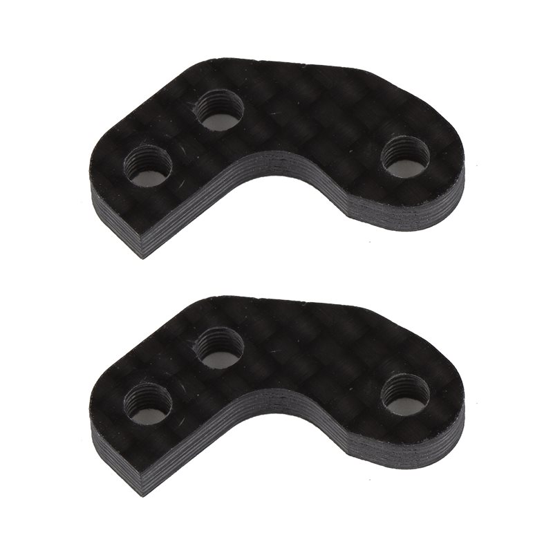 RC10B7 Caster Block Link Mount Set 0 carbon fiber
