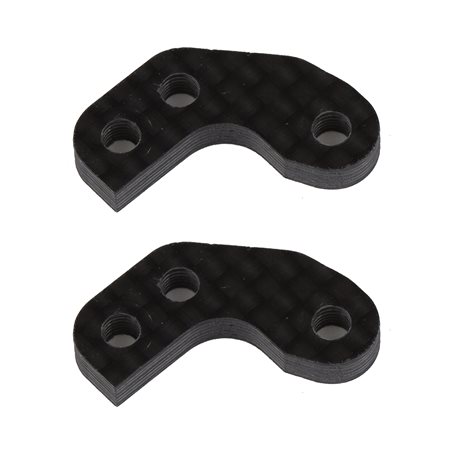 RC10B7 Caster Block Link Mount Set 0 carbon fiber