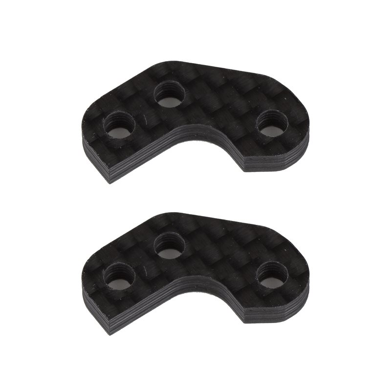 RC10B7 FT Caster Block Link Mount Set -2mm carbon fiber