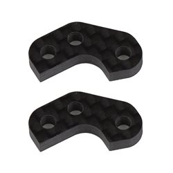 RC10B7 FT Caster Block Link Mount Set -3mm carbon fiber
