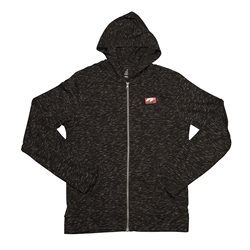 Hoodie med dragkedja factory team logo spräcklig svart 4XL