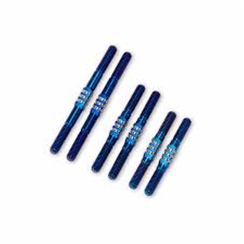 JConcepts - RC10 4wd Fin Titanium turnbuckle set, 6pc - Burnt Blue