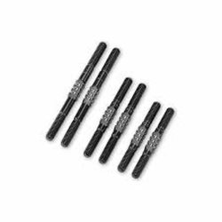 JConcepts - RC10 4wd Fin Titanium turnbuckle set, 6pc - Stealth Black