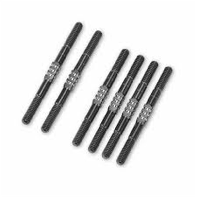 JConcepts - B84 Fin Titanium turnbuckle set, 6pc. - Stealth Black