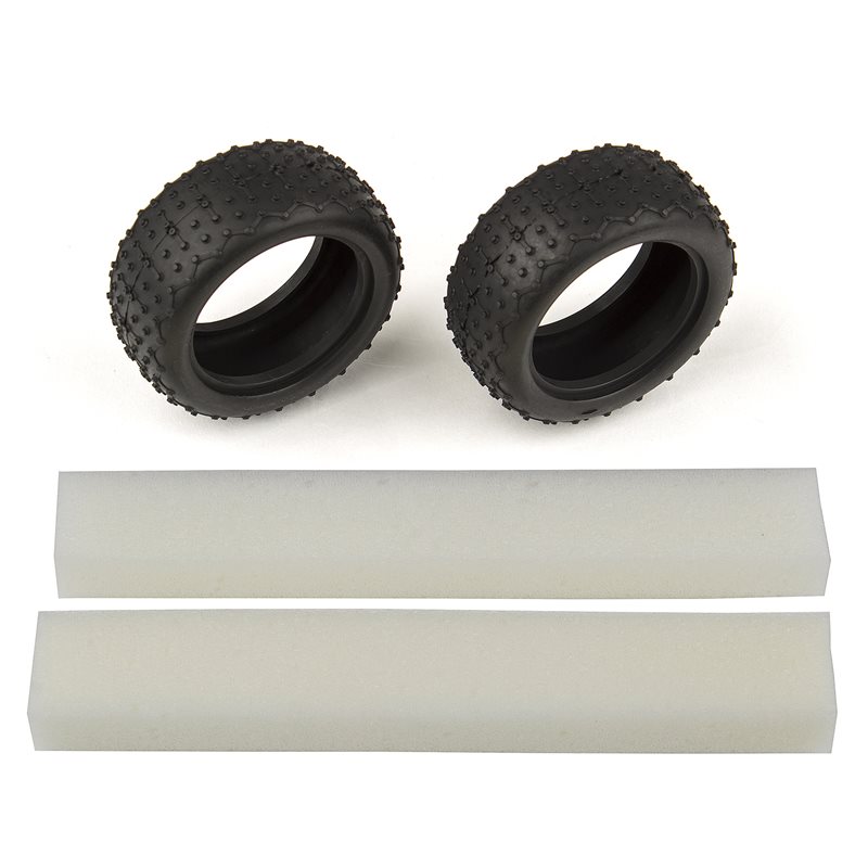 Wide Mini Pin Tires with inserts