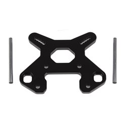 RC8B4 Front Shock Tower V2 black aluminum