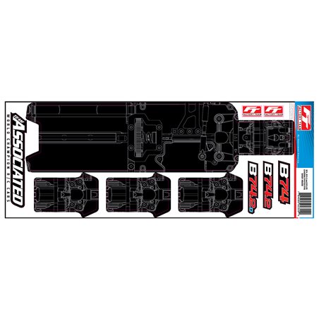 RC10B74.2 FT Chassis Protective Sheet printed