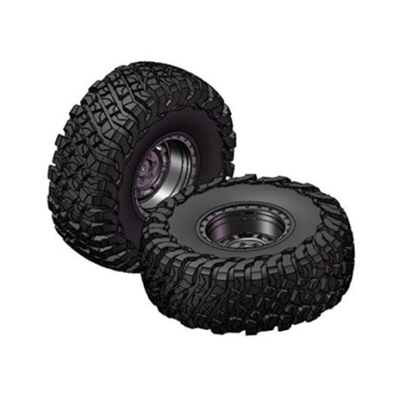2.2 INCH PREGLUE TIRE & WHEEL SET ( BLACK ) (2Pcs.) 18000