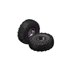 2.2 INCH PREGLUE TIRE & WHEEL SET ( BLACK ) (2Pcs.) 18000