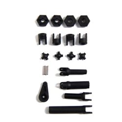 RGT136161 MAIN DRIVE SHAFT + WHEEL HEX + SERVO HORN