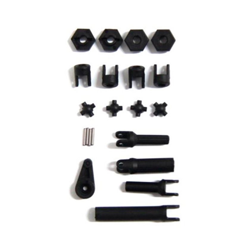 RGT136161 MAIN DRIVE SHAFT + WHEEL HEX + SERVO HORN