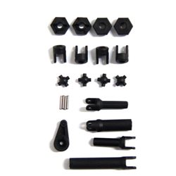 RGT136161 MAIN DRIVE SHAFT + WHEEL HEX + SERVO HORN