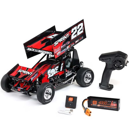 22S Sprint, RTR with Battery and Charger, Red: 1/10 2WD