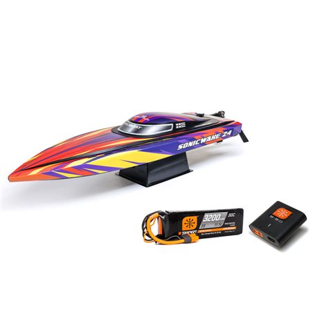Sonicwake 24" Self-Righting Brushless Deep-V RTR (Battery & Charger Included), Blue