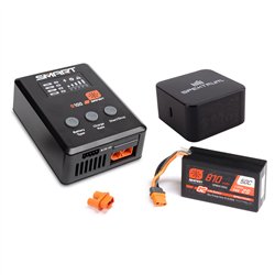 Smart G2 Powerstage Bundle: 810mAh 2S 50C LiPo Battery (IC2), S100 Charger, 65W Power Block, Adapter