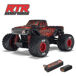 1/16 QUAKE GROM 4X4 RTR Brushed Monster Truck (Battery & Charger Included), Red