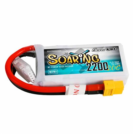 GensAce Mini LiPo 3S 11.1V-2200-20C 77x34x26mm 144g (XT60)