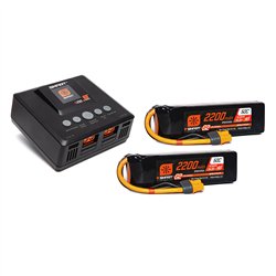 Smart Powerstage 4S Air Bundle: (2) G2 2200mAh 4S 50C LiPo IC3 & S250 Charger