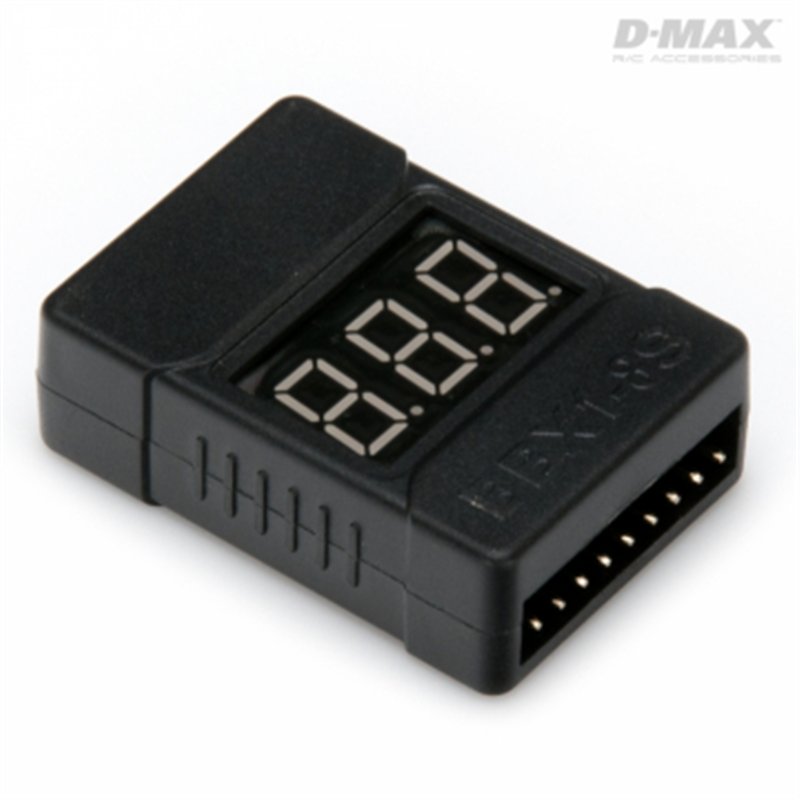 Lithium Voltage Cell Checker with Alarm 1-8s