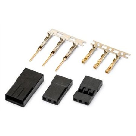 Connector JR/Universal Servo gold plated  pair